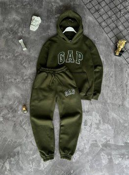 Спортивний костюм на флісі хакі Gap