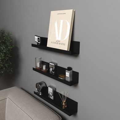 Настінна полиця з металу комплект 3 шт Korob Loft