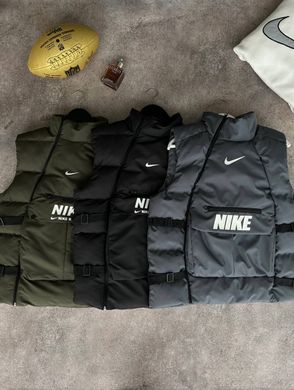 Жилет чоловічий Nike колір сірий стьобана безрукавка