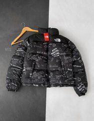 Куртка мужская зимняя черная с надписями The North Face