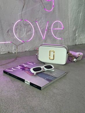 Женская сумка Marc Jacobs The Snapshot White/Gold