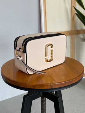 Женская сумка Marc Jacobs The Snapshot Beige/Gold