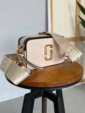 Женская сумка Marc Jacobs The Snapshot Beige/Gold