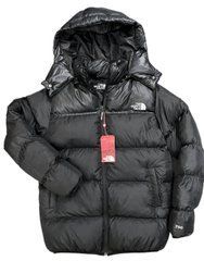 Теплая мужская куртка The North Face черная с капюшоном
