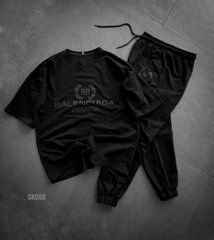 Костюм футболка+штаны Balenciaga черный