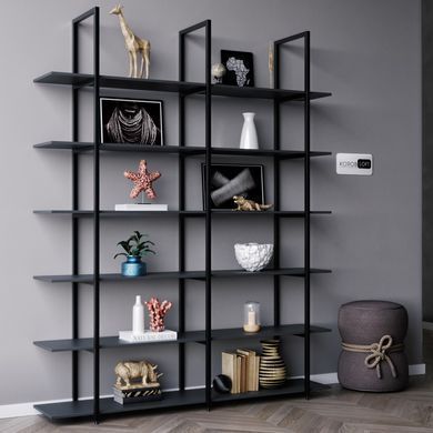 Стеллаж De Loft в стиле лофт из ЛДСП для дома и офиса (2000&times;1450&times;300 мм)