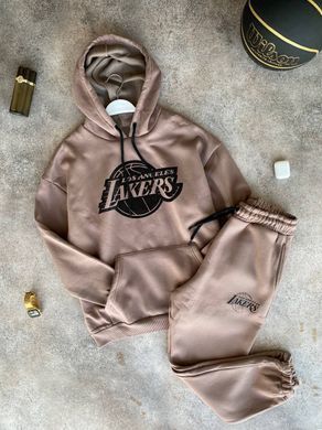 Спортивный костюм на флисе мужской коричневый