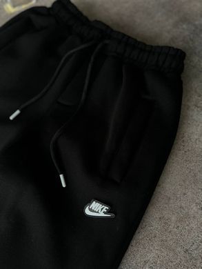 Спортивные брюки мужские черные Nike с флисом