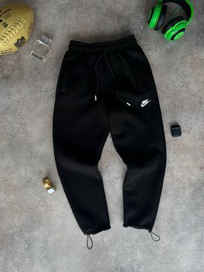 Спортивные брюки мужские черные Nike с флисом