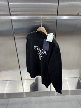 Світшот PRADA чорний з лого