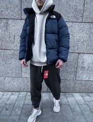 Куртка мужская зимняя The North Face темно-синяя без капюшона