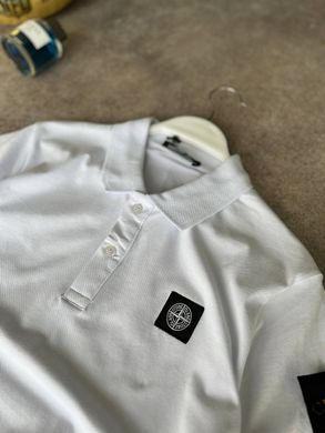 Футболка поло чоловіча Stone Island (біла)