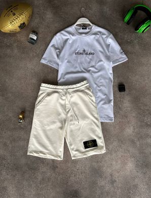 Комплект Шорты мужские ,белый Stone island