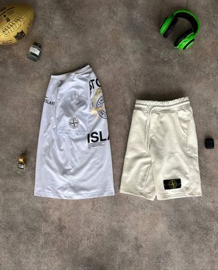 Комплект Шорты мужские ,белый Stone island