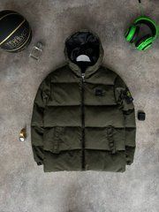 Мужская зимняя темно-зеленая куртка Stone Island