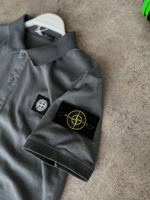 Футболка поло мужская Stone Island (серая)