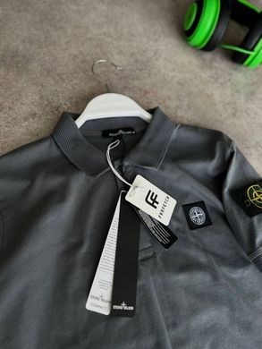 Футболка поло чоловіча Stone Island (сіра)