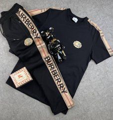 Комплект брюки+футболка Dolce Gabbana черный с бежевым