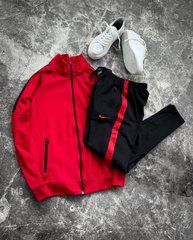 Спортивний тренувальний костюм чоловічий Nike (червоний із чорним)