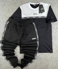 Комплект брюки+кофта Boss черный с белым