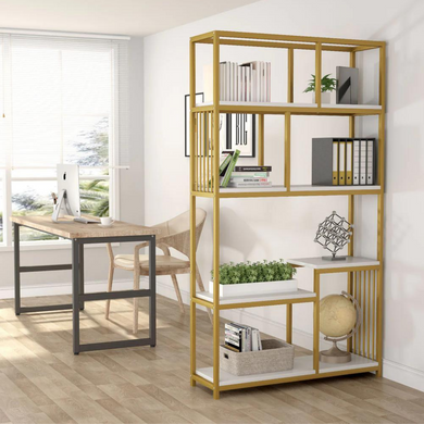 Стелаж книжковий у стилі Loft ( 1800х1000х300 ) Колір золото матове