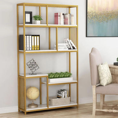 Стелаж книжковий у стилі Loft ( 1800х1000х300 ) Колір золото матове