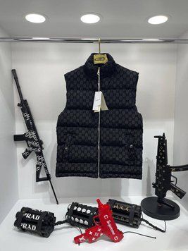 Жилет чоловічий Gucci чорний люксової турецької топової якості